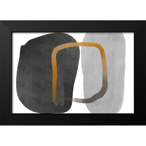 Art Shape Colors design XXIII Black Modern Wood Framed Art Print by Orlov, Irena