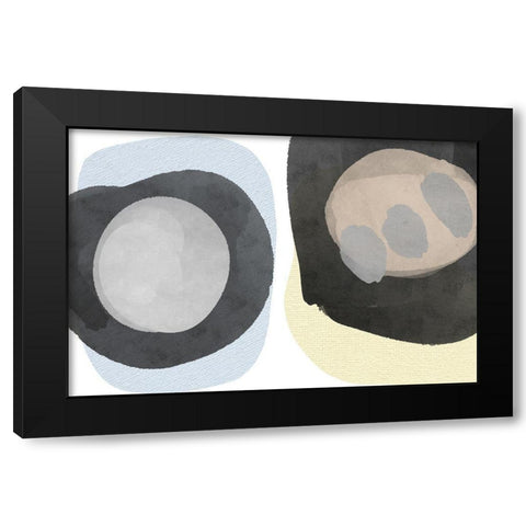 Art Shape Colors design XXIV Black Modern Wood Framed Art Print by Orlov, Irena