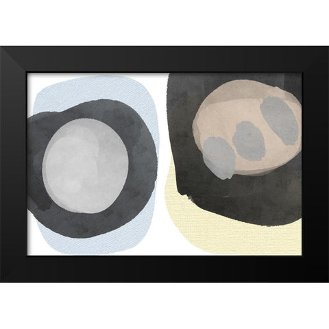 Art Shape Colors design XXIV Black Modern Wood Framed Art Print by Orlov, Irena