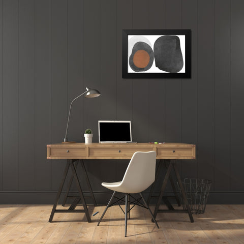 Art Shape Colors design XXV Black Modern Wood Framed Art Print by Orlov, Irena