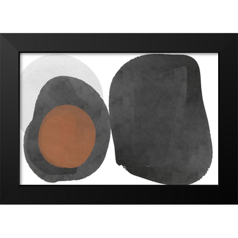 Art Shape Colors design XXV Black Modern Wood Framed Art Print by Orlov, Irena