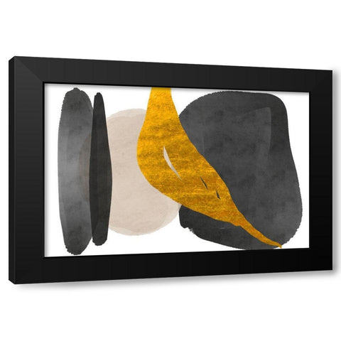 Art Shape Colors design XXVI Black Modern Wood Framed Art Print with Double Matting by Orlov, Irena