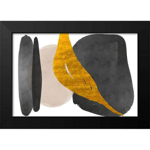 Art Shape Colors design XXVI Black Modern Wood Framed Art Print by Orlov, Irena