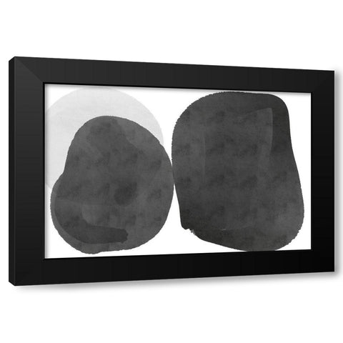 Art Shape Colors design XXVII Black Modern Wood Framed Art Print with Double Matting by Orlov, Irena