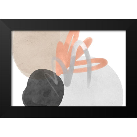 Art Shape Colors Design XXVIII Black Modern Wood Framed Art Print by Orlov, Irena