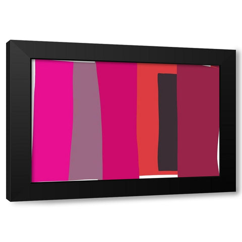 Art Shape Colors Design XXX Black Modern Wood Framed Art Print with Double Matting by Orlov, Irena