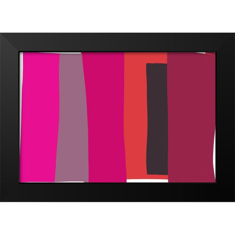 Art Shape Colors Design XXX Black Modern Wood Framed Art Print by Orlov, Irena