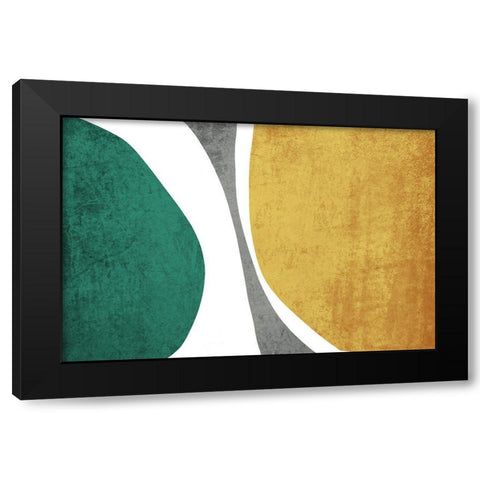 Art Shape Colors Design XXXIV Black Modern Wood Framed Art Print with Double Matting by Orlov, Irena