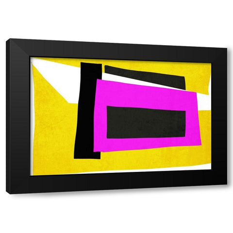 Art Shape Colors Design XXXV Black Modern Wood Framed Art Print with Double Matting by Orlov, Irena