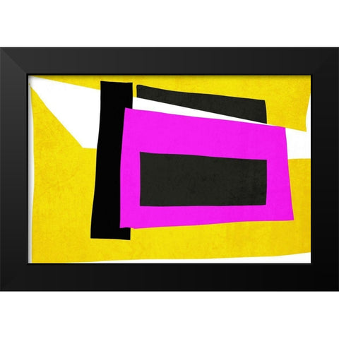 Art Shape Colors Design XXXV Black Modern Wood Framed Art Print by Orlov, Irena