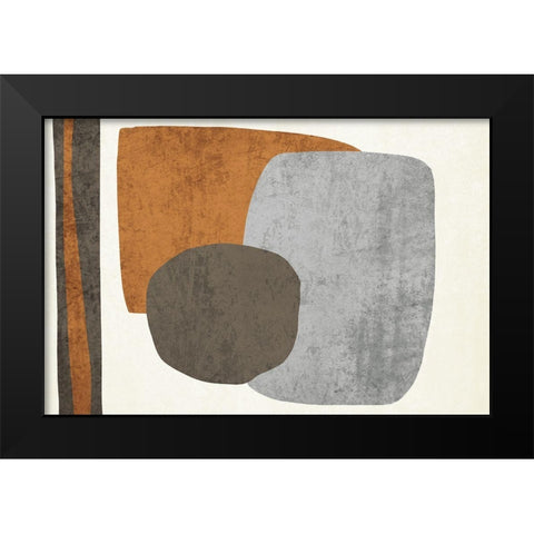 Art Shape Colors Design XXXVI Black Modern Wood Framed Art Print by Orlov, Irena