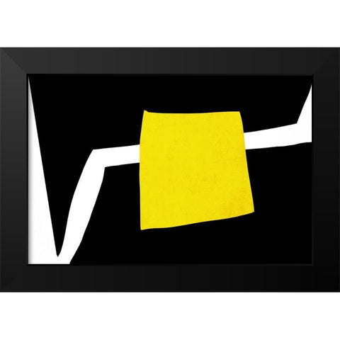 Art Shape Colors Design XXXVIII Black Modern Wood Framed Art Print by Orlov, Irena