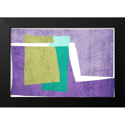 Art Shape Colors Design XXXX Black Modern Wood Framed Art Print by Orlov, Irena