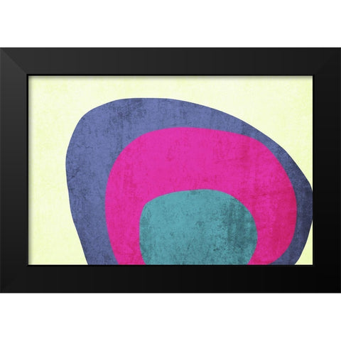 Art Shape Colors Design XXXXI Black Modern Wood Framed Art Print by Orlov, Irena