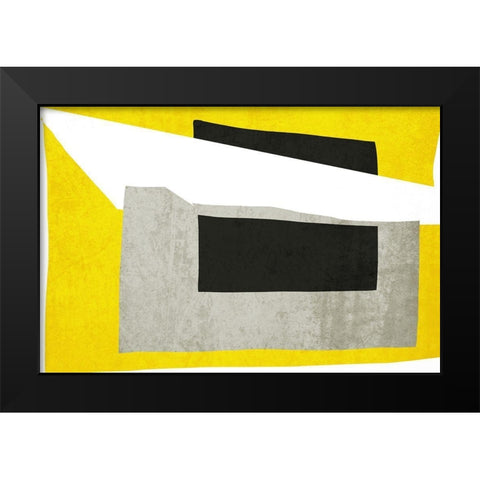 Art Shape Colors Design XXXXII Black Modern Wood Framed Art Print by Orlov, Irena