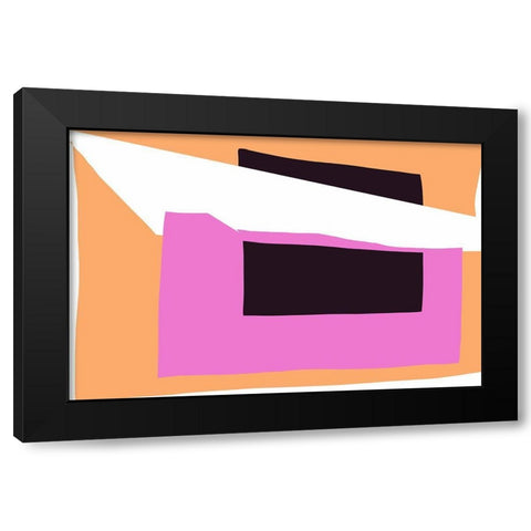Art Shape Colors Design XXXXIII Black Modern Wood Framed Art Print by Orlov, Irena