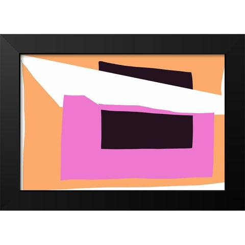 Art Shape Colors Design XXXXIII Black Modern Wood Framed Art Print by Orlov, Irena