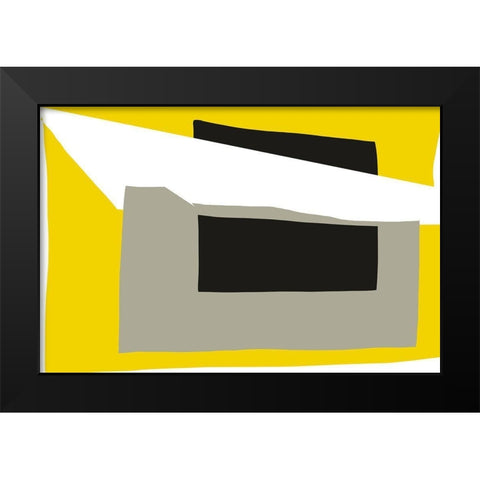 Art Shape Colors Design XXXXIV Black Modern Wood Framed Art Print by Orlov, Irena