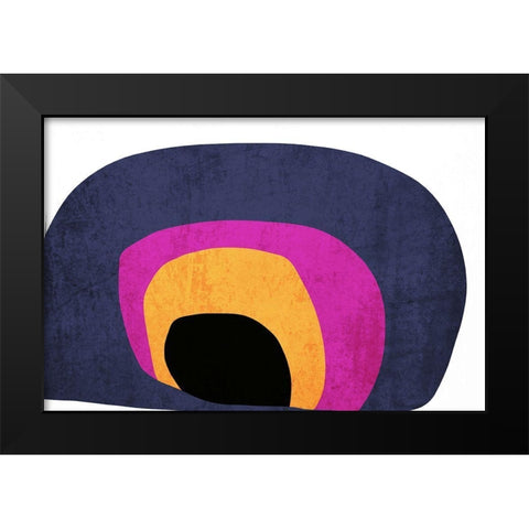 Art Shape Colors design XXXXVI Black Modern Wood Framed Art Print by Orlov, Irena