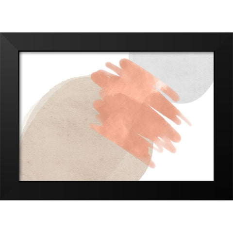 Art Shape Colors Design XXXXVIII Black Modern Wood Framed Art Print by Orlov, Irena