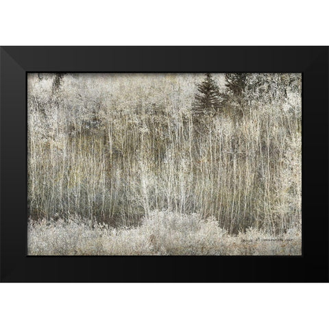 Aspen Willow leaves Abstract Black Modern Wood Framed Art Print by Vest, Christopher