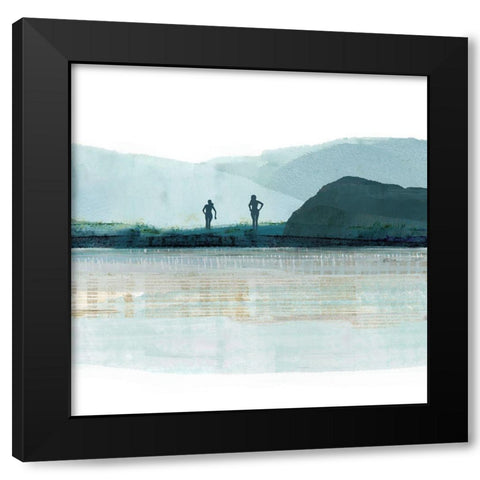 Coastal Adventure Black Modern Wood Framed Art Print by Kouta, Flora