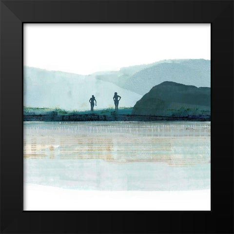 Coastal Adventure Black Modern Wood Framed Art Print by Kouta, Flora