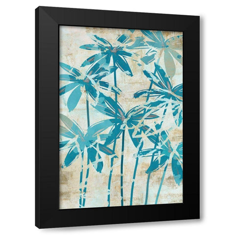 Moonlit Palms III Black Modern Wood Framed Art Print by Kouta, Flora