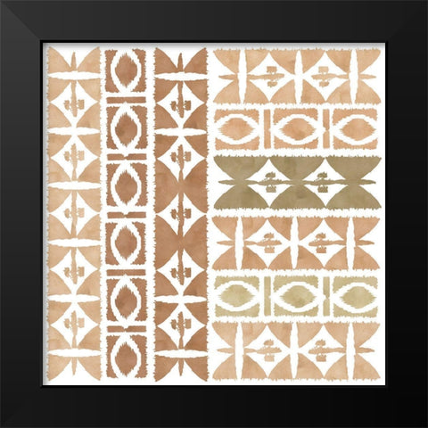 Earthy Geometric III Black Modern Wood Framed Art Print by Kouta, Flora