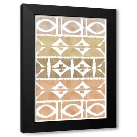 Earthy Geometric VI Black Modern Wood Framed Art Print by Kouta, Flora