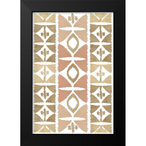 Earthy Geometric VII Black Modern Wood Framed Art Print by Kouta, Flora