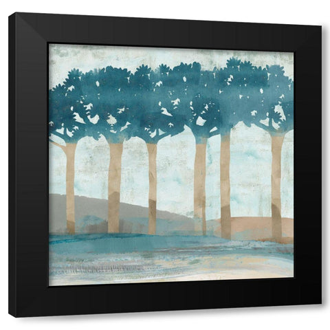 Trees at Dusk Black Modern Wood Framed Art Print with Double Matting by Kouta, Flora