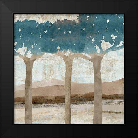 Trees at Dusk II Black Modern Wood Framed Art Print by Kouta, Flora
