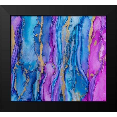 Abstract Ink Fantasy II Black Modern Wood Framed Art Print by Haase, Andrea