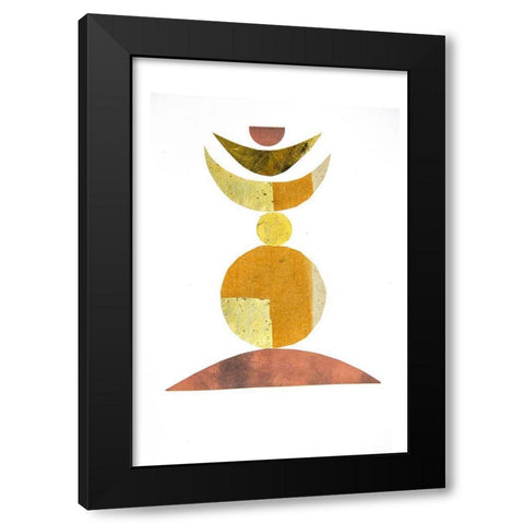 Paper Celestial Black Modern Wood Framed Art Print with Double Matting by Haase, Andrea