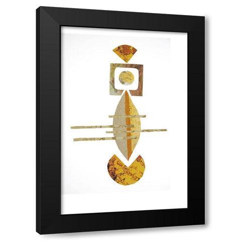 Paper Geometry Black Modern Wood Framed Art Print with Double Matting by Haase, Andrea