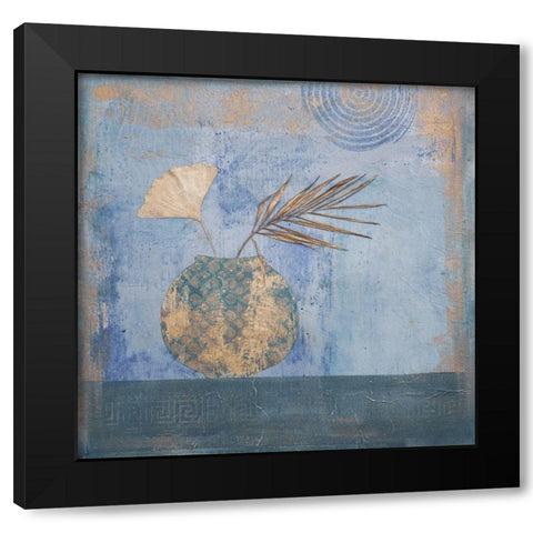 Oriental Floral Still Black Modern Wood Framed Art Print by Haase, Andrea