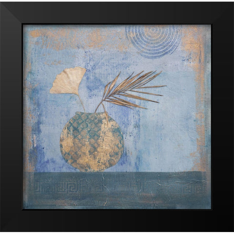 Oriental Floral Still Black Modern Wood Framed Art Print by Haase, Andrea