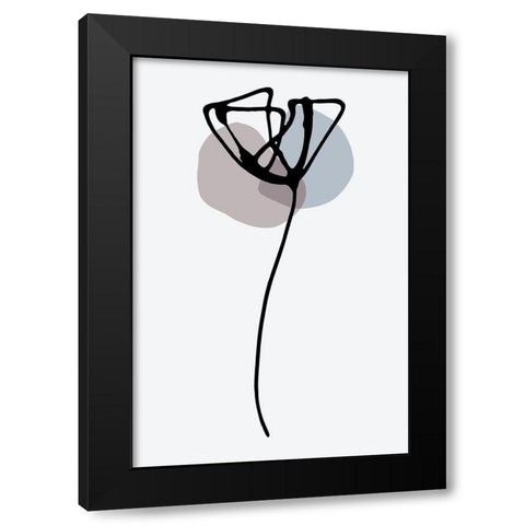 Minimal Tulip Black Modern Wood Framed Art Print by Haase, Andrea