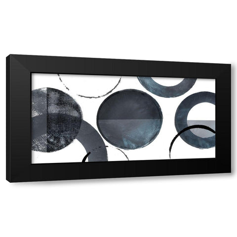 Circular Bonds Black Modern Wood Framed Art Print with Double Matting by Haase, Andrea