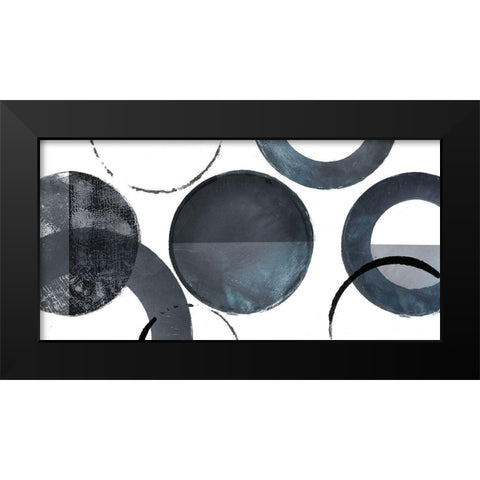 Circular Bonds Black Modern Wood Framed Art Print by Haase, Andrea