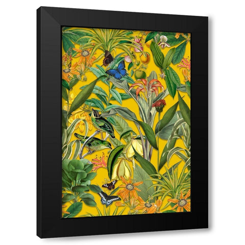 The Jungle of the Birds Black Modern Wood Framed Art Print by Haase, Andrea