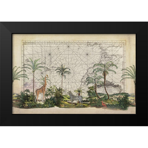 African Wildlife Black Modern Wood Framed Art Print by Haase, Andrea