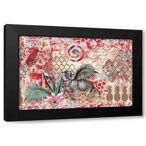 The Tiger King Black Modern Wood Framed Art Print with Double Matting by Haase, Andrea