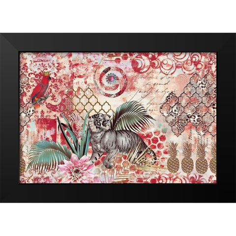 The Tiger King Black Modern Wood Framed Art Print by Haase, Andrea