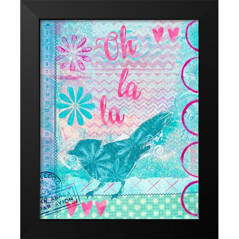 Excuse my French Black Modern Wood Framed Art Print by Haase, Andrea