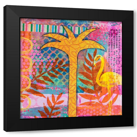 Tropical Stories Black Modern Wood Framed Art Print with Double Matting by Haase, Andrea