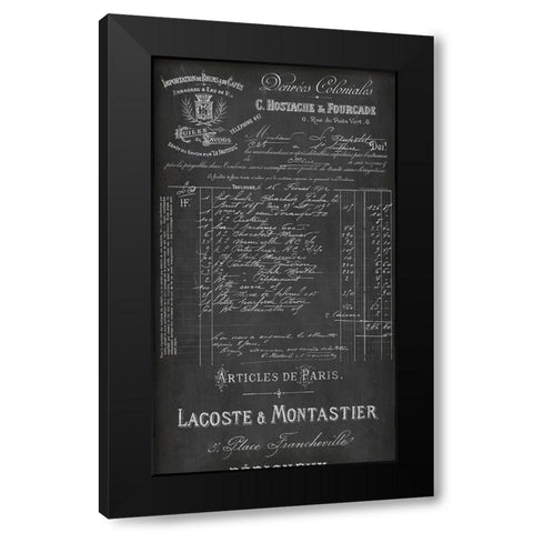 Chalkboard Nostalgic French Black Modern Wood Framed Art Print with Double Matting by Haase, Andrea