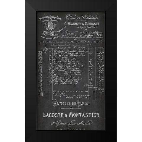 Chalkboard Nostalgic French Black Modern Wood Framed Art Print by Haase, Andrea