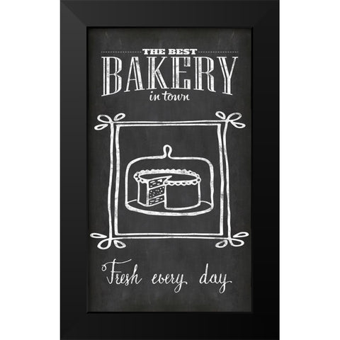 Chalkboard Bakery Black Modern Wood Framed Art Print by Haase, Andrea